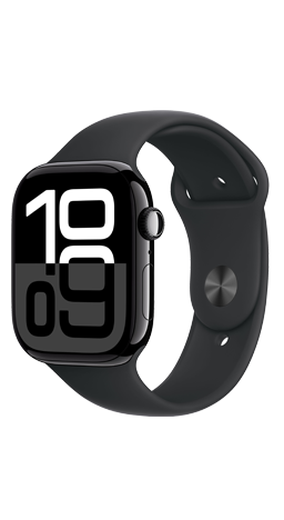 APPLE Watch Series 10 46mm Jet Black with Black Sport Band M/L – jet black – 64 GB